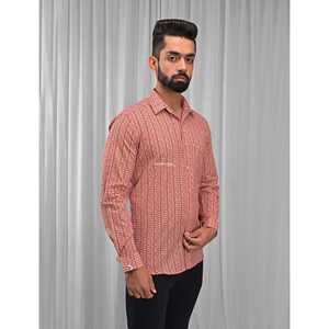 Chemise décontractée pour homme en coton imprimé à manches longues, respirante, en popeline ou tissu Oxford, motif floral ou à pois, offre ODM - Product Image 4