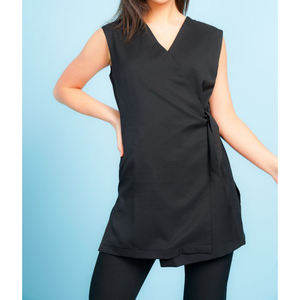 Uniforme de Esteticista sin Mangas, Estilo Envolvente, Ideal para Salón de Belleza, Spa y Peluquería, Múltiples Colores y Opciones de Logotipo - Product Image 1