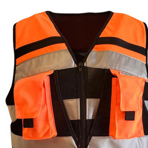Chalecos DE SEGURIDAD reflectantes con cremallera Chaleco de seguridad de alta visibilidad multifuncional transpirable de secado rápido en diferentes tamaños - Product Image 6