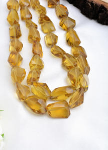 หินควอตซ์น้ำผึ้งทรงเหลี่ยมขนาดใหญ่ 16 นิ้ว หินธรรมชาติสำหรับทำเครื่องประดับชั้นดี - Product Image 2