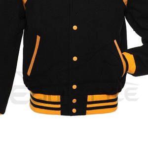 Veste universitaire en coton et polyester personnalisée Vêtements d'extérieur décontractés pour clubs et organisations Veste d'université classique à rayures - Product Image 4