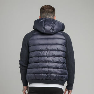 Nouvel arrivage de veste d'hiver matelassée brillante pour hommes coupe-vent veste à capuche épaisse et rembourrée - Product Image 3