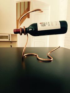 Modern Rose Gold Aluminum <b>Vintage</b> Eco-Friendly 3L Capacity Customizable Design Circular Wine <b>Bottle</b> Holder Decorative Party - Product Image 2