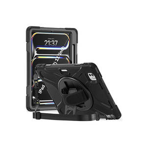 Étui en silicone Netzy 2024 SAFA Defender pour iPad Pro 11 Noir - Style simple, protection en TPU et plastique - Product Image 1