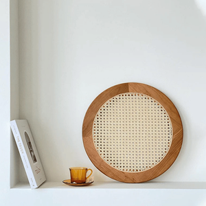 Handicraft 100% Eco-friendly Rattan <b>Wood</b> <b>Placemat</b> Natural Color Table Decoration Home decor Handmade in Vietnam - Product Image 4