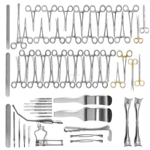Juego de Instrumentos Quirúrgicos para Laparotomía de 104 Piezas, Acero Inoxidable, Manual, Logotipo Personalizado, Certificado CE ISO, Quirúrgico de Alta Calidad - Product Image 1