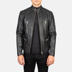 Chaqueta de Cuero de Piel de Cabra para Invierno, Diseño Profesional, Ropa de Carreras, Chaquetas de Cuero para Hombre - Product Image 2