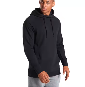 Sudadera con capucha y cremallera para hombre, de forro polar grueso 100% algodón/poliéster, transpirable, ecológica, teñida lisa, ideal para invierno - Product Image 6