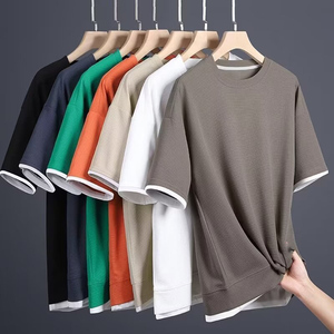 Camiseta transpirable sólida de algodón 100% de corte Regular para hombre de alta calidad, logotipo personalizado, bordado e impresión, diseño de cuello redondo, venta al por mayor - Product Image 1