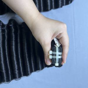 Venta al por mayor de pelo de onda profunda 3 paquetes 100% sin procesar Virgen Remy Extensiones de mechones de cabello humano Color Natural - Product Image 5