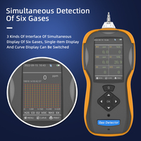 Detektor Gas Multi Akurasi Tinggi Safewill ES60A dengan Output USB, Alarm Suara+Lampu untuk Gas Beracun Hidrogen Fluorida, Portabel