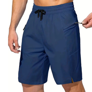กางเกงขาสั้นชายหาดออกแบบเองได้สำหรับผู้ชาย สไตล์ลำลอง สีพื้น มีกระเป๋า กันน้ำ แห้งเร็ว ระบายอากาศได้ดี เอวยางยืด - Product Image 1