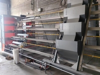 Nouvelle cage à batterie en acier galvanisé pour élevage de poules pondeuses, système de gestion automatique, 3 à 8 niveaux, capacité de 96 à 160 poulets