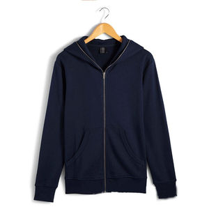 Top vente 100 pour cent coton français éponge strass à capuche de haute qualité Logo personnalisé surdimensionné plein visage Zip hiver polaire - Product Image 3