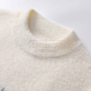 Suéter de mohair de alta calidad para hombre de diseño personalizado 100% algodón antiarrugas mejor material para invierno - Product Image 3