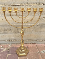 Chandelier Menorah, décoration de Noël, centre de table de mariage, bougeoir, décoration de table à domicile, fabriqué en Inde - Product Image 1