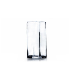 VBV0306-Modern Minimalist <b>Square</b> Glass Block <b>Vase</b> Handblown Crystal for Home Decoration 3 X 6" - Product Image 1