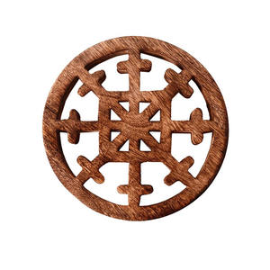 Salvamanteles de madera en forma de corazón olla caliente madera Natural decoración rústica artículos para el hogar soporte salvamanteles de madera - Product Image 2