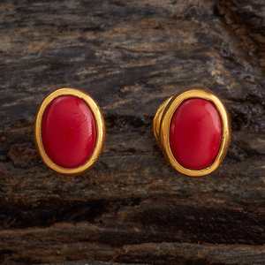 Pendientes de tuerca vintage de oro de 14K/18K con incrustaciones de oro amarillo y rosa, con diamantes talla princesa y engaste de bisel, de Silver Temple - Product Image 1
