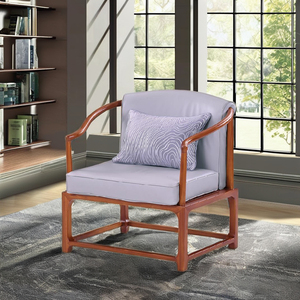 Fauteuil de salon en teck de style chinois moderne pour salon, chambre à coucher et salle d'étude, salon extérieur - Product Image 6