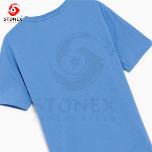 Custom Fashion Men's Summer T-Shirt Casual 100% Cotton O-<b>Neck</b> <b>Light</b> Knitted Fabric Short Sleeve Solid Design Loose Fit Front - Product Image 4