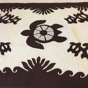 Colchas con Estampado de Tortuga Hawaiana en Color Negro, en Oferta, Juego de Colchas Hawaianas de Lujo para el Hogar - Product Image 2