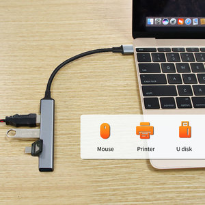 <span class=keywords><strong>FIDECO</strong></span>-concentrador de red 4 en 1, 4 puertos Usb 3,0, 4k, hd, Delgado, divisor usb, 5gbps, 4 puertos, estación de acoplamiento - Product Image 3