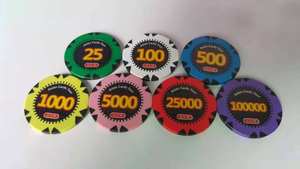 ชิปโปกเกอร์ดินเผาหรูหรา14gm คาสิโนชิปพลาสติกเซรามิก10g สำหรับเป็นของขวัญหรือคาสิโน - Product Image 3