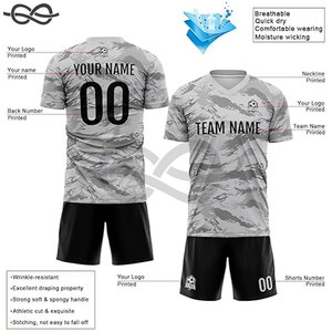 เสื้อฟุตบอลออกแบบได้เองเสื้อยืดโพลีเอสเตอร์ใหม่สำหรับผู้ใหญ่เสื้อผ้าแข่งขันฟุตบอลออกแบบได้สีโลโก้สโมสร - Product Image 4
