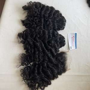 Caliente Mega Venta 2024 Nuevo producto Extensión de cabello al vapor Birmano Rizado Trama Cabello En stock listo para enviar Genius trama vietnamita - Product Image 2