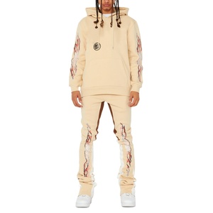 Chándal Grapic de alta calidad, chándal acampanado con logotipo gráfico personalizado, ropa de hombre pesada al por mayor - Product Image 1