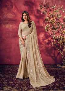 Georgette เสื้อเบลาส์ปักงานผู้หญิง,ชุดปาร์ตี้อินเดียส่าหรีส่าหรี - Product Image 3