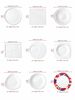 Assiettes en Céramique Blanches de Grossiste d'Usine par Ton, Services de Table en Porcelaine pour Hôtels et Restaurants