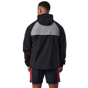 Black Windbreaker Jacket Lightweight Water Resistant Outdoor <b>Running</b> Training Coat for Men and Women All Season Wear - Product Image 2