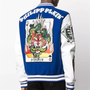 Veste universitaire de vente chaude pour hommes tendance High Street Winter Letterman conçoit des vestes pour hommes respirantes de haute qualité - Product Image 2