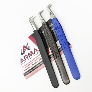 Pinzas profesionales de volumen de 90 grados Pinzas de extensión de pestañas individuales con pinzas de pestañas de Punta puntiaguda personalizadas - Product Image 3