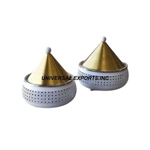 Juego de Recipientes para Calentar Comida de Acero Inoxidable, Acabado Blanco, Vajilla de Diseño, Cazuela de Alta Calidad, Ecológica, Apta para Lavavajillas - Product Image 1