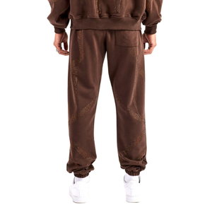 Chándales duraderos transpirables de Chocolate con capucha estilo cremallera personalizados para invierno, ropa informal a precio razonable - Product Image 4