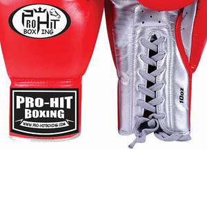 ถุงมือชกมวยสำหรับมืออาชีพของผู้ชายถุงมือหนังแท้ - Product Image 4