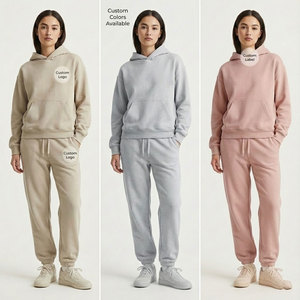 Conjunto Deportivo de Felpa Francesa para Mujer, Sudadera con Capucha y Pantalones para el Estilo de Vida Diario - Product Image 4