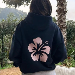 Sweat à capuche respirant tendance pour l'hiver avec tissu en polyester/coton pour un confort supplémentaire, impression numérique et décoration perlée - Product Image 1