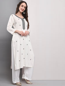 Nouveau bel ensemble kurti palazzo duppta - Product Image 2