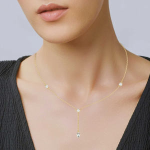 10k or massif laboratoire cultivé diamant collier laboratoire cultivé diamant mariage collier femmes pendentif collier pour anniversaire bijoux - Product Image 5