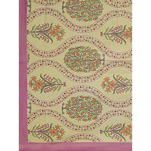 Pink&Green 100% Cotton Classic <b>Floral</b> 3-Piece King <b>Sheet</b> Set with 2 Pillow Covers (ADB1486) - Product Image 5