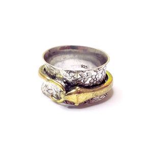 Everyday Wear Two Tone <b>Spinner</b> <b>Ring</b> 6.9 Grams - Product Image 1