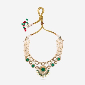 Kundan Necklace 187884 Elegant <b>Wedding</b> <b>Accessory</b> - Product Image 4
