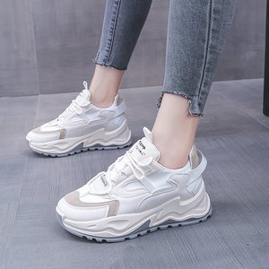 Nuevas Zapatillas Deportivas Casuales para Mujer con Suela Gruesa, Malla Transpirable, Cierre de Velcro, Tallas Grandes, Entresuela de EVA y Parte Superior de Goma PU - Product Image 3