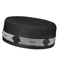 Chapeau de prière musulman modeste Ammar Kufi avec logo personnalisé, accessoires en polyester, vente en gros, couvre-chef islamique pour hommes, nouveau design