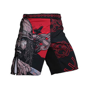Pantalones cortos de lucha MMA con estampado de sublimación personalizado de alta calidad para hombre, ropa de entrenamiento de corte largo de tela elástica, pantalones cortos MMA a la venta - Product Image 1