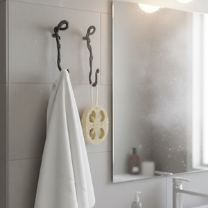 Crochet mural élégant en fer poli |   Crochet décoratif personnalisé pour chambre à coucher, salon et organisation - Product Image 6